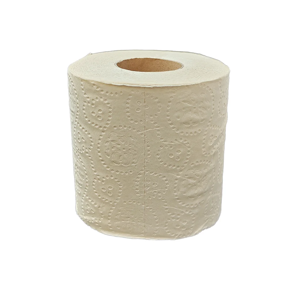 Wholesale 2 Ply Bamboo Toilet Tissues Paper 400 Sheet Custom Embossed Flushable T Roll Paper Toilet for Bathroom