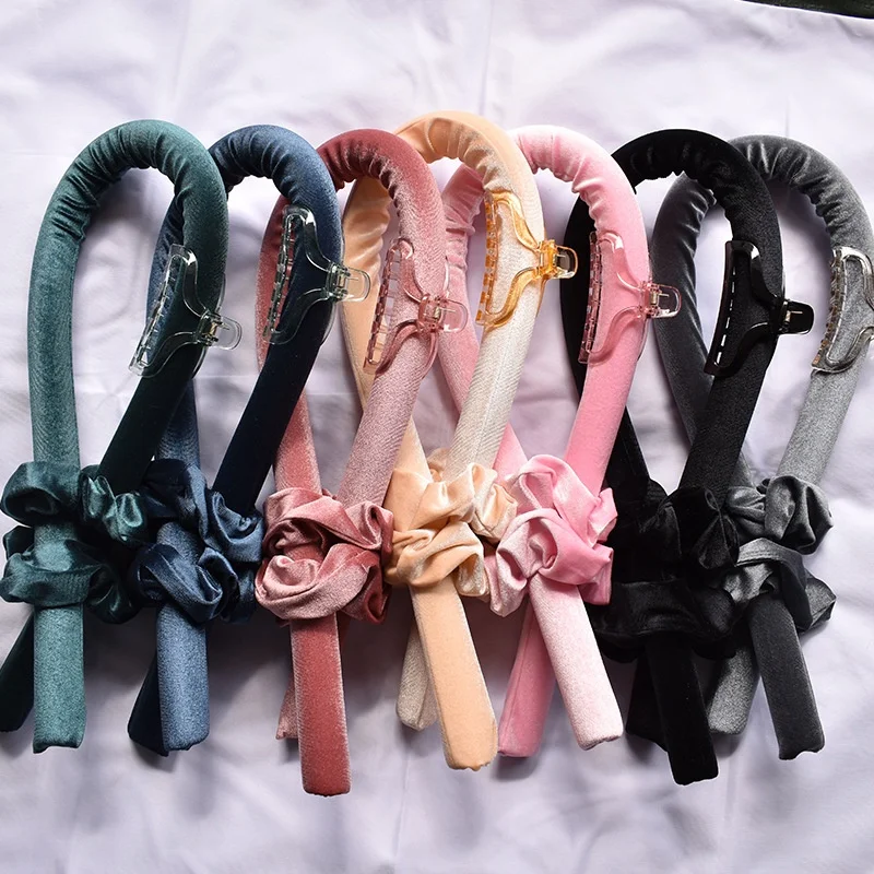 New Arrival Velvet Heatless Lazy Curling Iron Large Wave EVA Foam Sponge Hairdressing Curly Hairstick