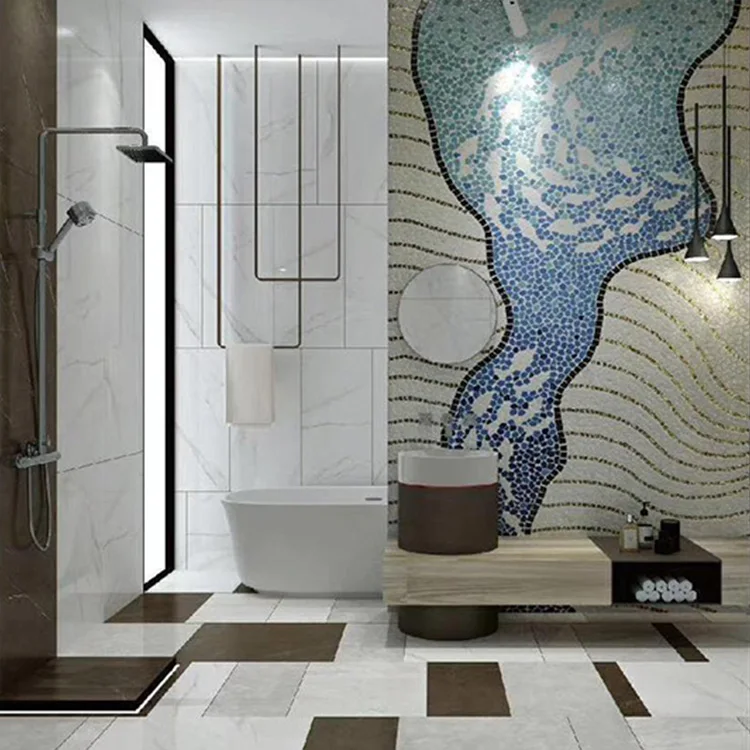 Factory direct popular item ceramic mosaic tile pattern mural design for wall mosaic art decor