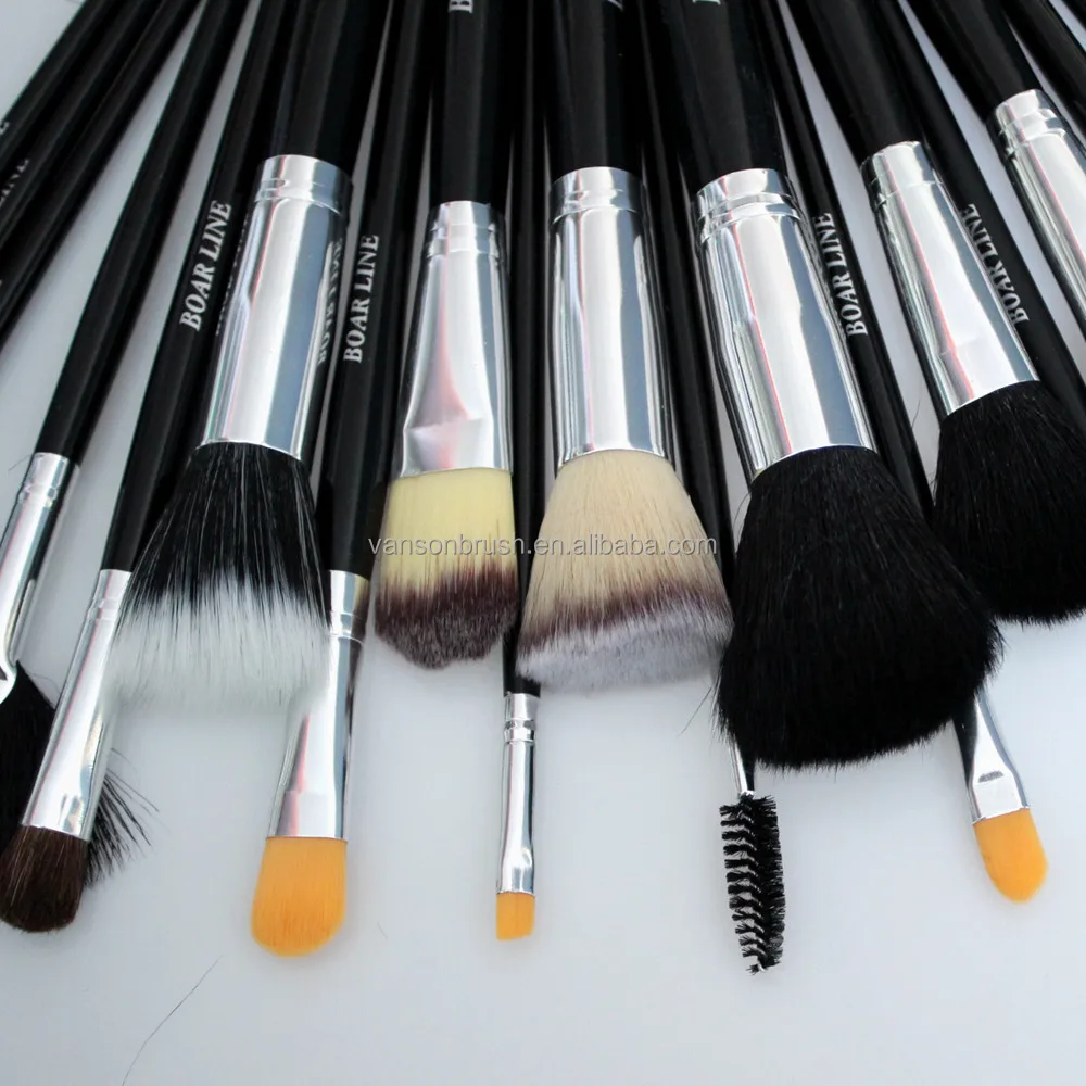 High Quality Vegan Hair 24pcs Professional Makeup Artist Brush Set Personalized Make Up Brush Belt with PU Leather Waist Pouch