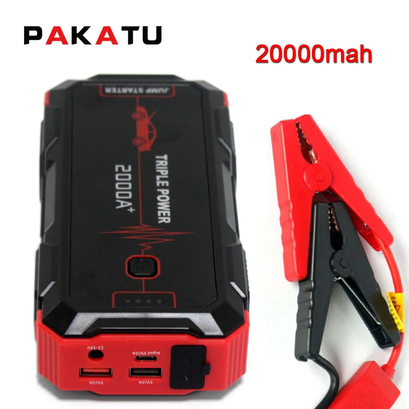 12v 24v Emergency tool PAKATU professional factory wholesale high capacity jump starter cable power bank car battery