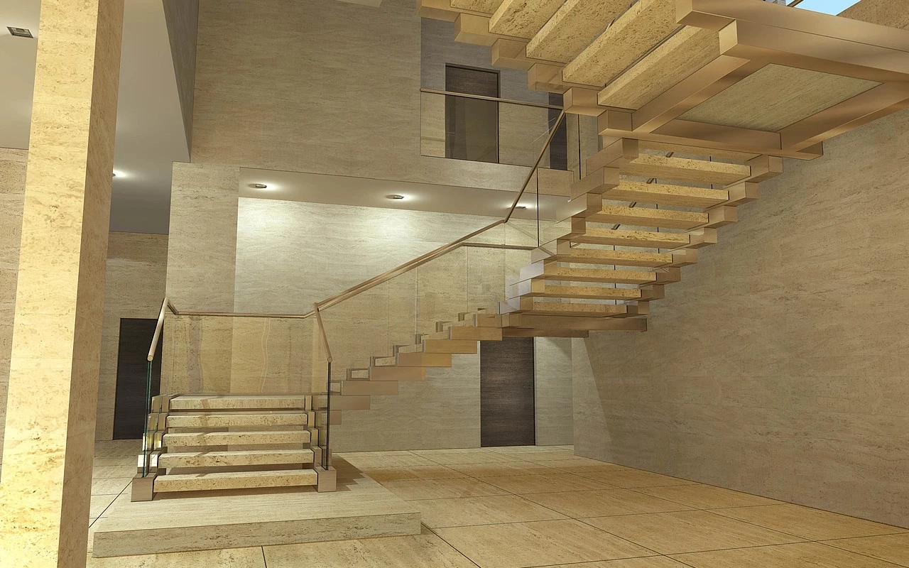 CBMmart High Quality  Solid Wood Glass Steel Floating Staircase Cantilevered Wooden Floating Staircase