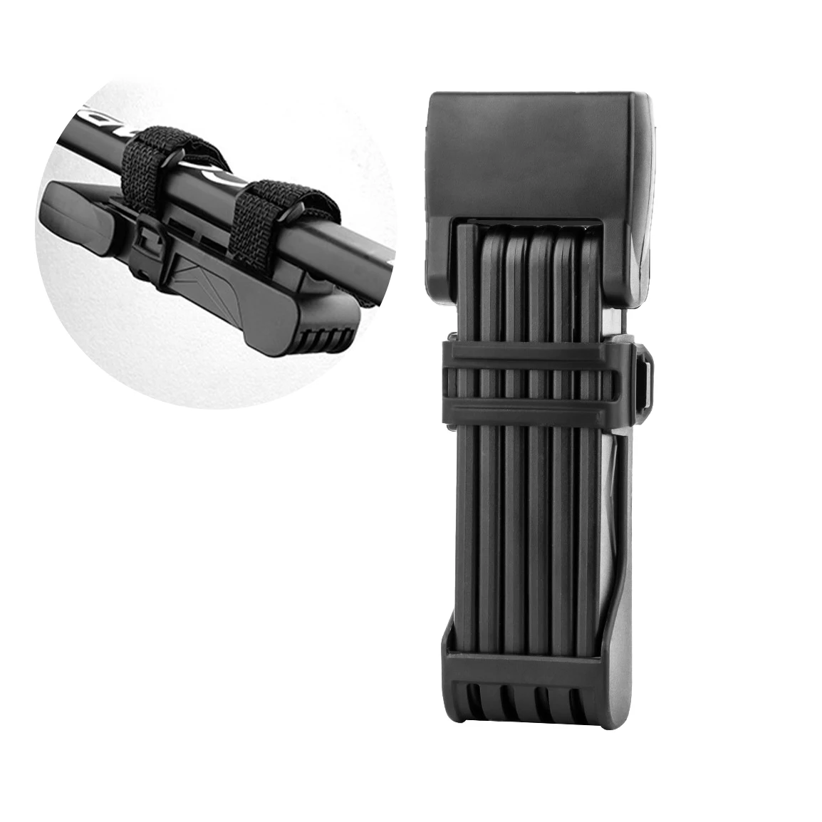 Hardened steel alloy steel 76cm length Portable 6-Joint Folding steel bike scooter Bicycle Folding Lock with Keys