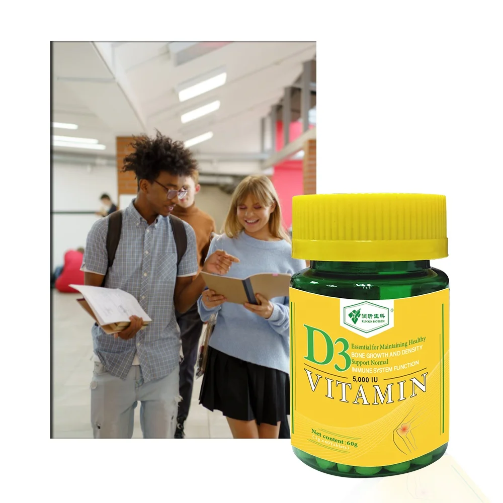 ODM dietary supplements 5000IU 10000IU Vitamin D3 Calcium Tablet Vitamin D3 Tablets for Bone Health