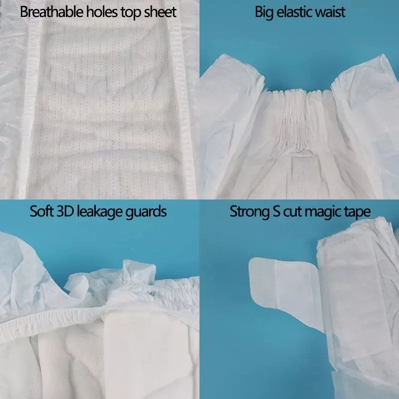 Hypoallergenic Baby Diapers Size Newborn Wholesale Baby Diapers Highly Absorbent Wholesale Disposable Customized Printed 20ft