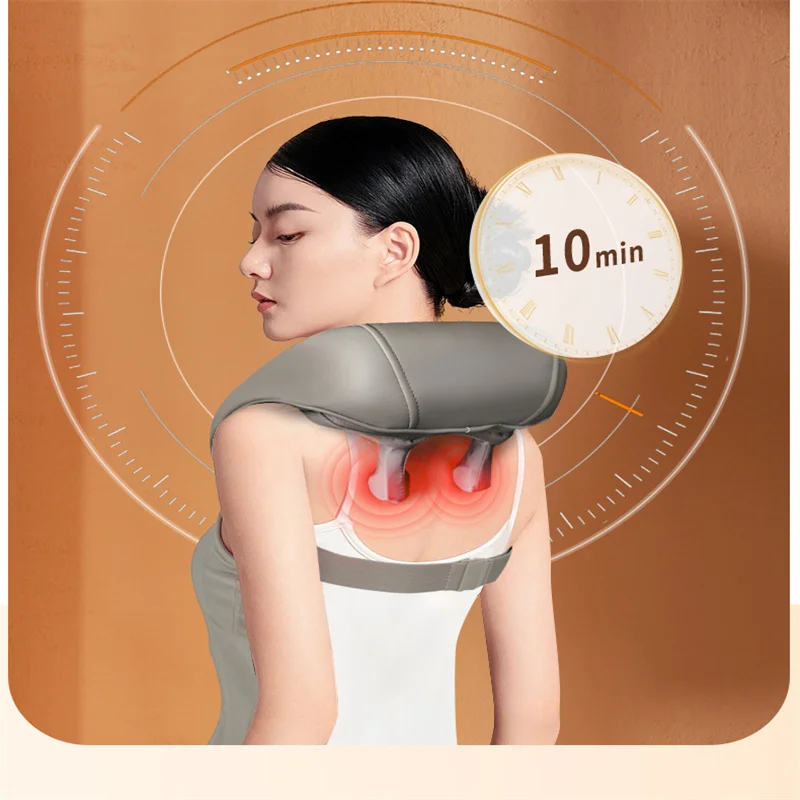 Neck massager with heat shiatsu neck and back massager with soothing heat