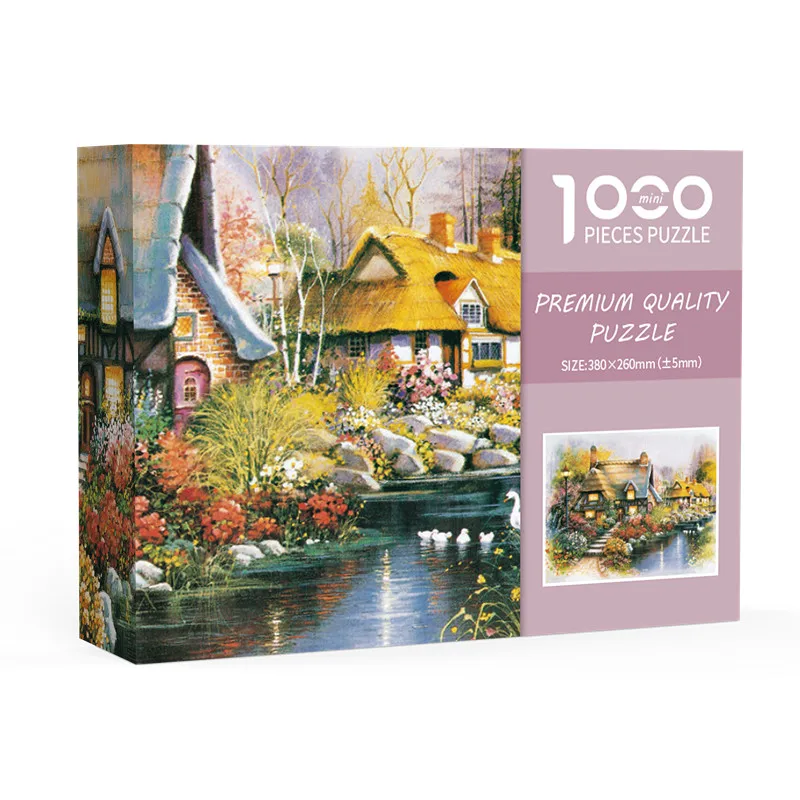 Custom High Quality DIY 3D Puzzles Educational Toy Cardboard Jigsaw Puzzle 1000 Pieces for Adults Brain