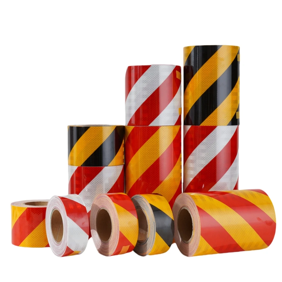 LU White and Red Truck Vehicle Trailer Striped Conspicuity Marking Reflective Reflector Tape for Brazilian Argentine Market