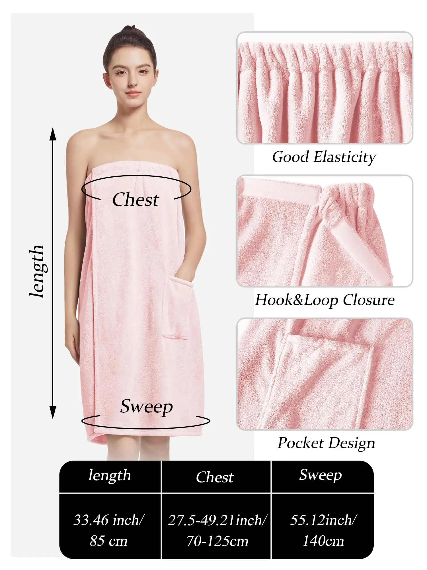 Custom Logo Shower Body Wrap Absorbent Magic Dry Microfiber Bath Skirt Beauty Salon Women Bath Towel Spa Ladies Bath Skirt