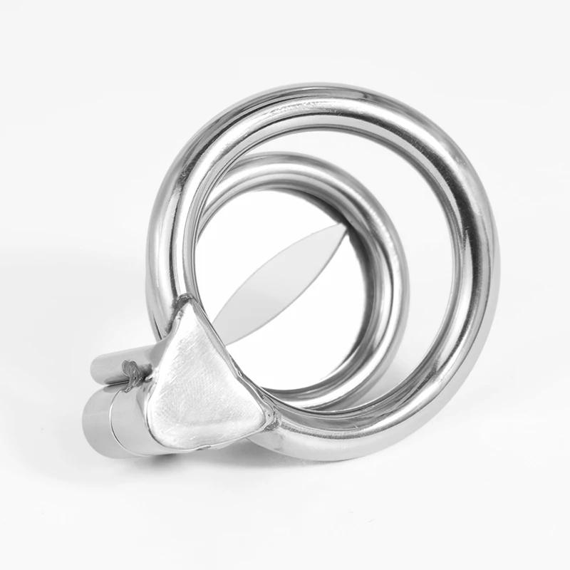 FRRK simple penis cage male chastity device flat metal chastity cage plate penis lock sex toys for men