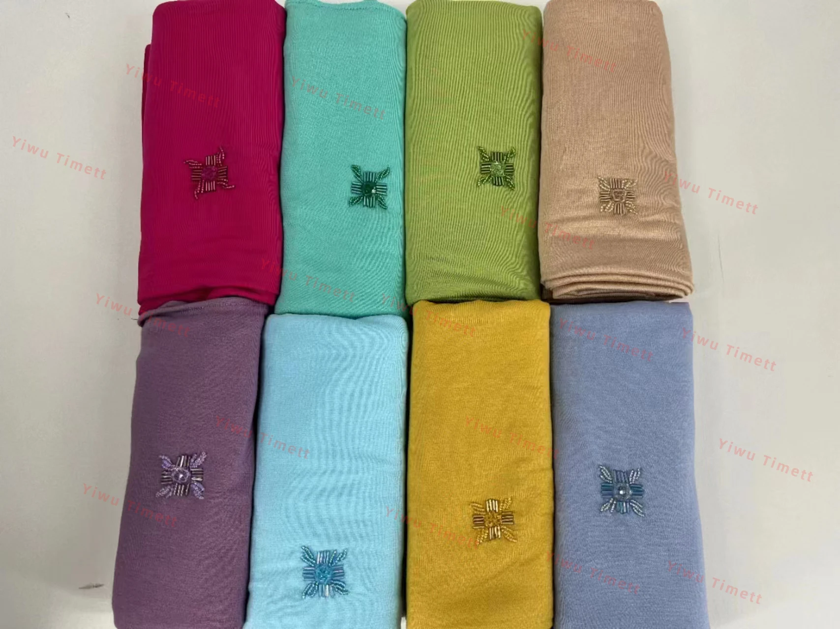 70*170cm Wholesale Luxury Bamboo Jersey With Handmade Rhinestones Pattern Bamboo Modal Hijab Scarf Muslim Scarf Women Hijabs