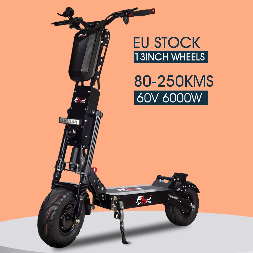 EU stock K6 FLJ scooter electric with 80-250km range 6000W fat tire 13inch 80Ah battery electric scooter free shipping