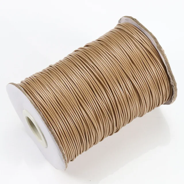 DIY Colorful 1.0mm 1.5mm polyester Waxed twine Cotton Cord Rope wax Thread Cords String Strap Necklace Rope for Jewelry Making