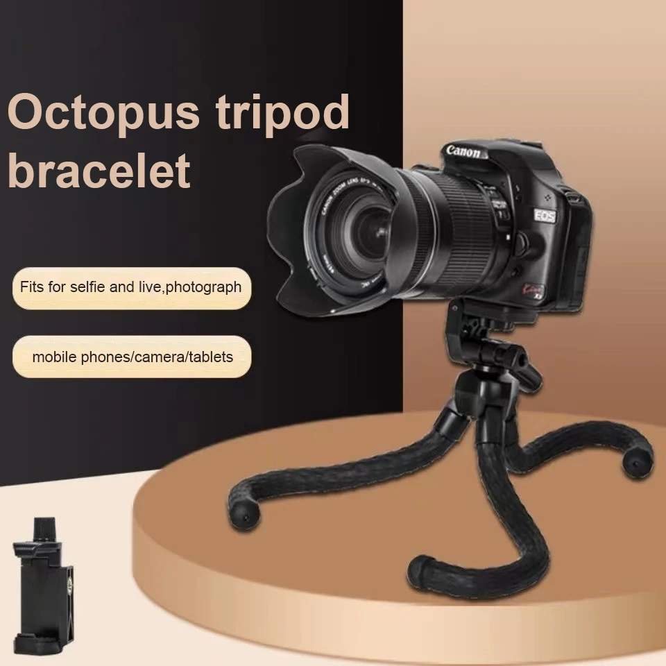 Mini Flexible Portable Octopus Tripod Stand Phone Holder Universal 360 Degree Rotation Bracelet Bike Shower Mobile Phone Holders