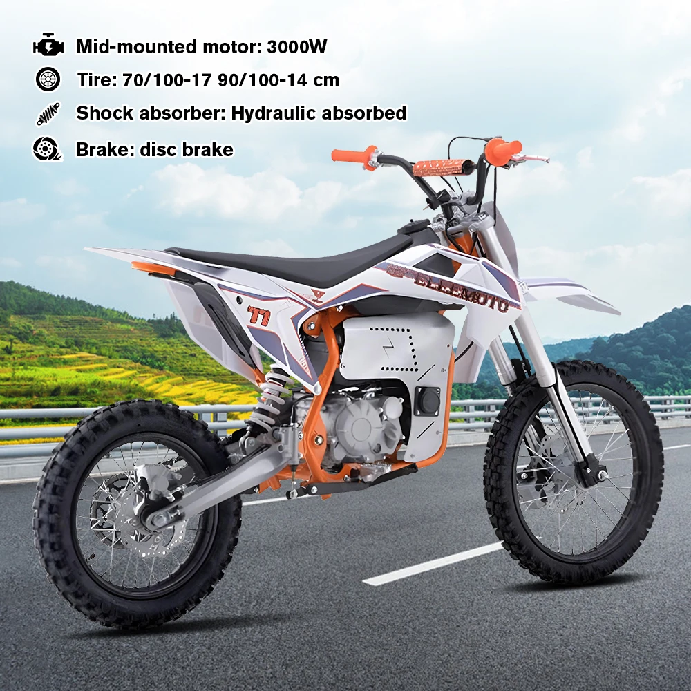 3000w 6000w 8000w 60v 72v 20ah 25ah 75km/h Offroad Electric Motorcycles Off Road Electric Pitbike For Adults