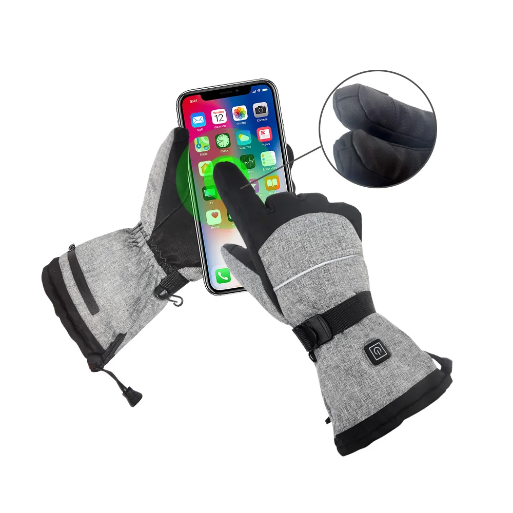 3,7 В 5000 мАч сенсорный экран электрическое отопление согревающие литиевые батареи лыжные перчатки с подогревом