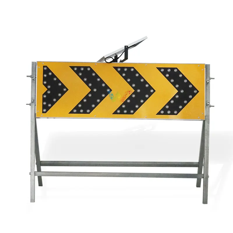Solar Powered Trailer Mounted  Led Arrow Board With Stand Yellow FlashingTraffic Guide Light Traffic Arrow Board