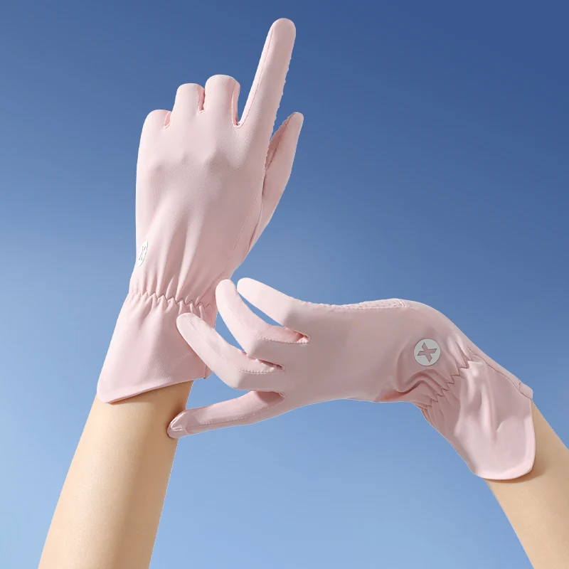 Custom logo sun protection women anti UV summer gloves