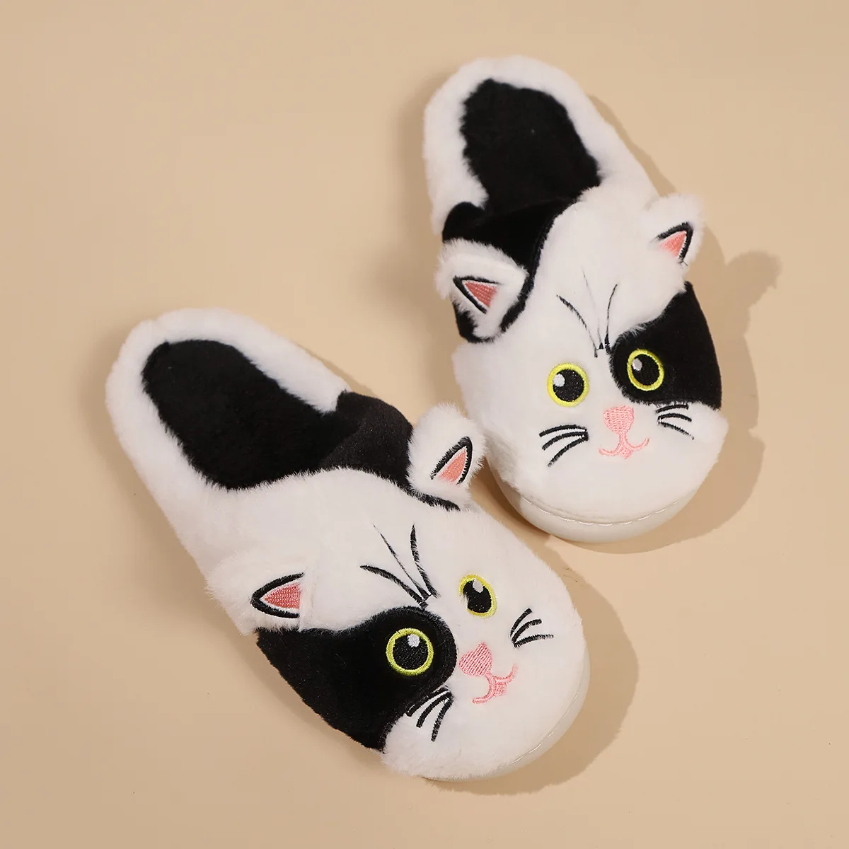 Cute Animal Plush Slippers Warm Home Indoor Winter Shoes Fashion Fur Slippers for Women