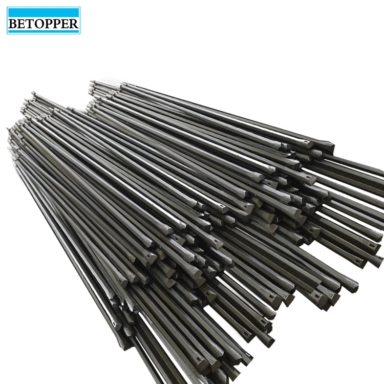 Hexagonal chisel bit H19 H22 H25 integral steel drill rod dia34mm 4 ft  length for pneumatic rock drill
