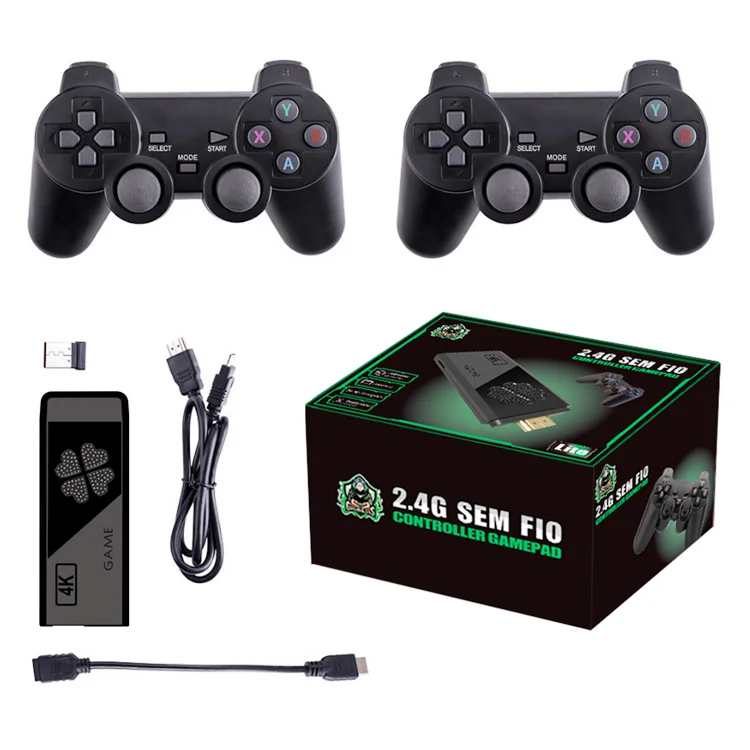 2023 M8 M8II USB TV Game Stick 64GB Wireless Built-in 10000 Games For PS1 HD 4K TV Retro Video Game Console With Gamepad Player