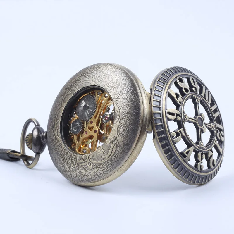 European and American style fully automatic semi -automatic mechanical pocket watch brand classic pocket watch Roman digital