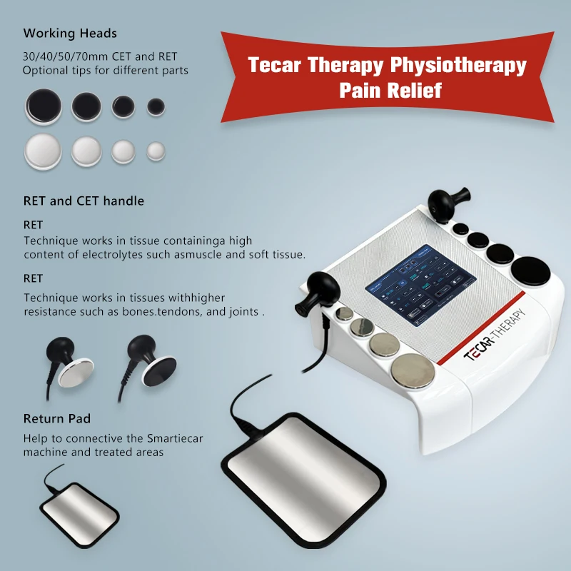 Indiba 448K Portable Smart Tecar Body Rehabilitation Diathermy Physical Therapy Capacitive and Resistive Energy Transfer Machine