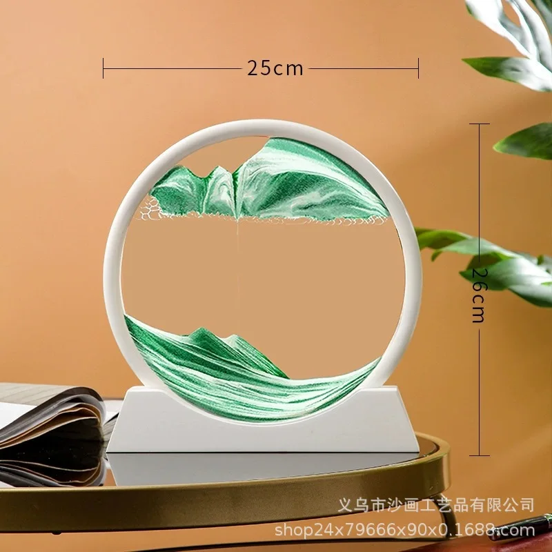 Huaqi SPA25-32 Sandlandschaft основа круглые движущиеся песочные накидки струящийся песок художественные украшения для дома 7 дюймов черный стеклянный