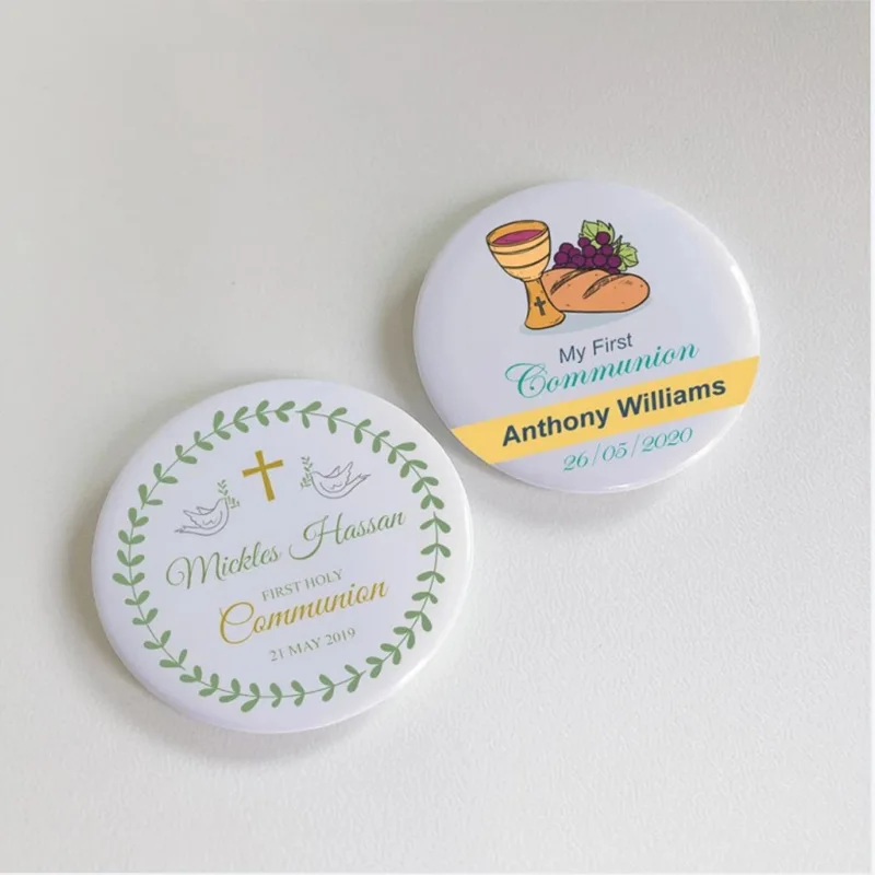 Customized Logo Round Refrigerator Magnet Tin Badge Button Magnetic Wine Beer Bottle Opener