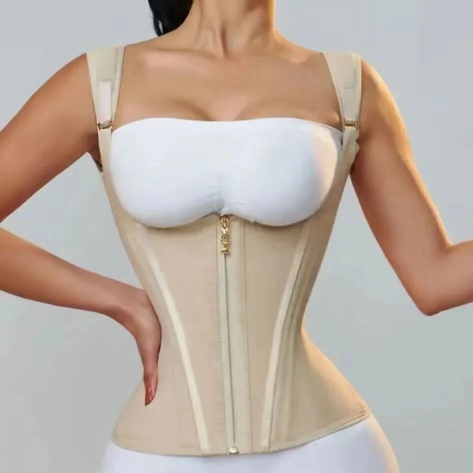 Women 15 Steel Bones High Compression Fajas Slimming Belt Latex Support Body Shaper Waist Trainer Shaper Girdle Shapewear Corset