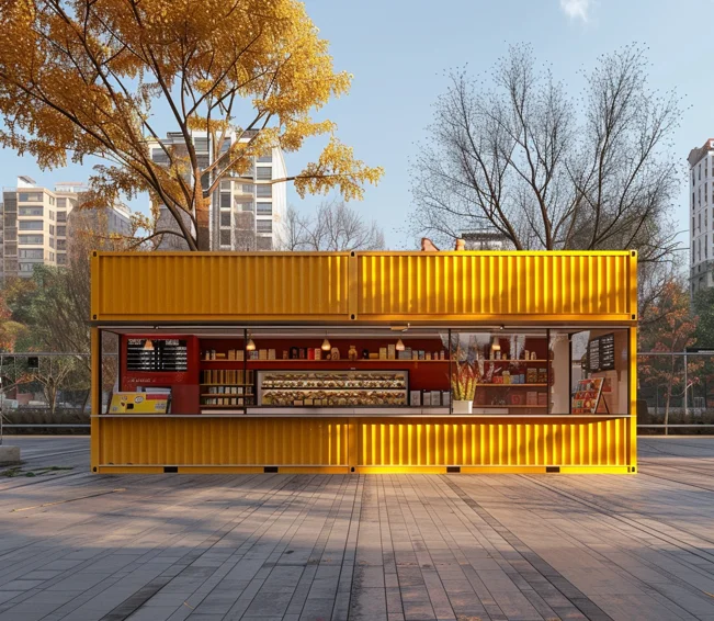 Outdoor scenic spot ticketing container kiosk mobile milk tea coffee ice cream Netroots card square kiosks