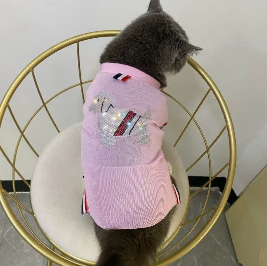 Fashion design Sweet Pet Dog Sweater Skirt Autumn Winter Dog Dress Cats Sweater Pet Knitted Pullover for Warm Dog Knit