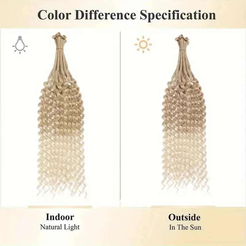 24-Inch Soft Handmade Synthetic Dreadlock Extensions 10 Strands/Pack with Curly Ends High Temperature Fiber Braids Locs SE Brand