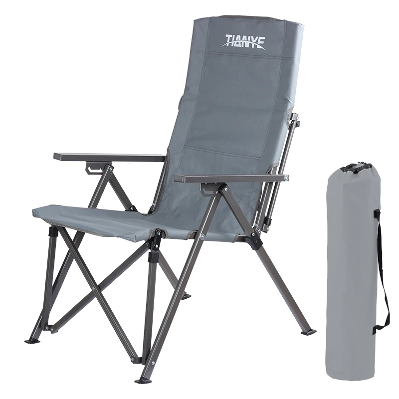 Wholesale Luxury Camping Chairs Outdoor High Back Aluminum Frame Folding Adjustable Beach Lounger