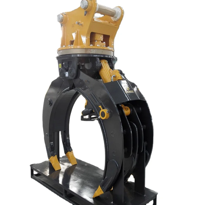 Rotation Peel Grapple Iron Demolition Sorting Grapple Scrap Magnet Lotus Shape Grab For Excavator