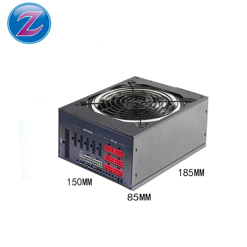 1600W For ATX Support 6 GPU RX 470 480 RX 570 Graphics Card  PSU High Efficiency Power Supply