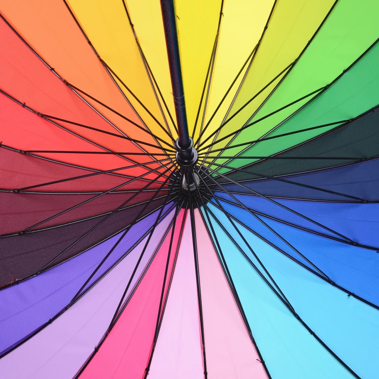 popular special rainbow spiral fancy straight umbrella