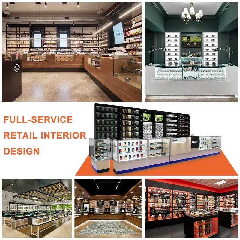 Retail Dispensary Furniture Smoke Shop Showcase Display Cases Tobacco Shop Display Furniture for Smoke Shop