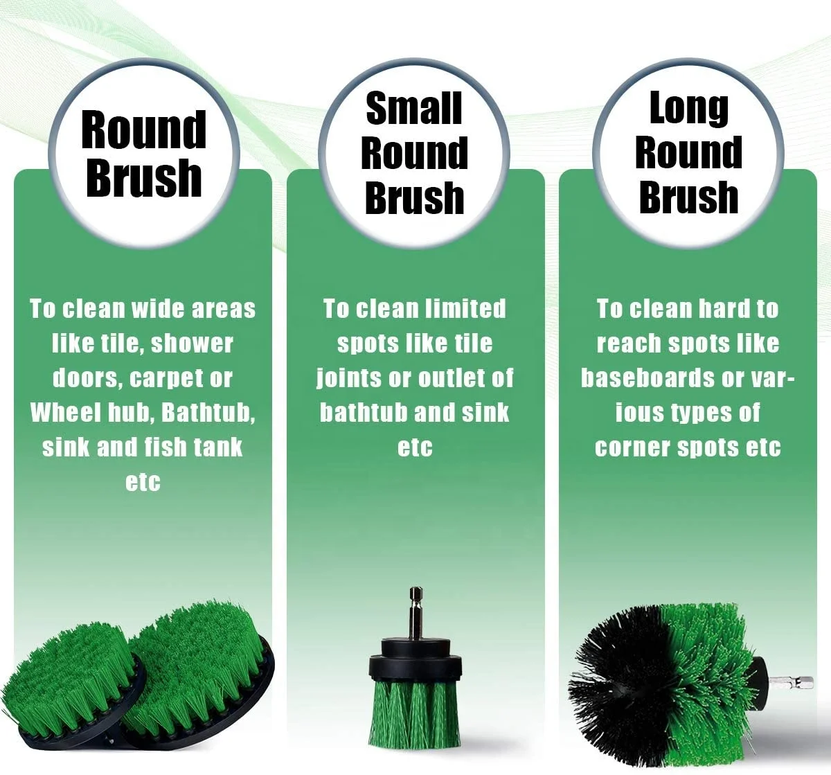 Scrub Pads Power Scrubber Kit Car Detailing Car Brush Tool Electric Cleaning Drilling Brush