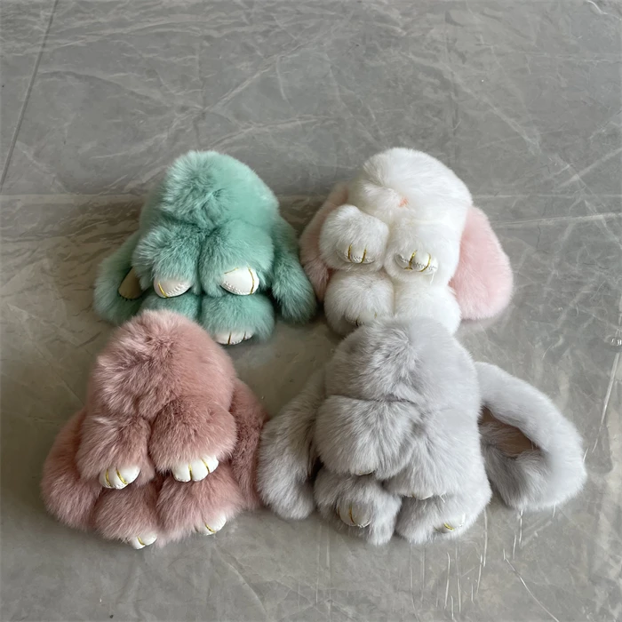 Custom Pendant Natural Fur Keychain Toys