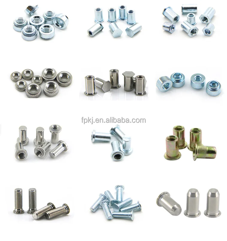 TPS flat head guide dowel pin cylindrical self clinching pins fixed 304 stainless steel pressure riveting positioning pin