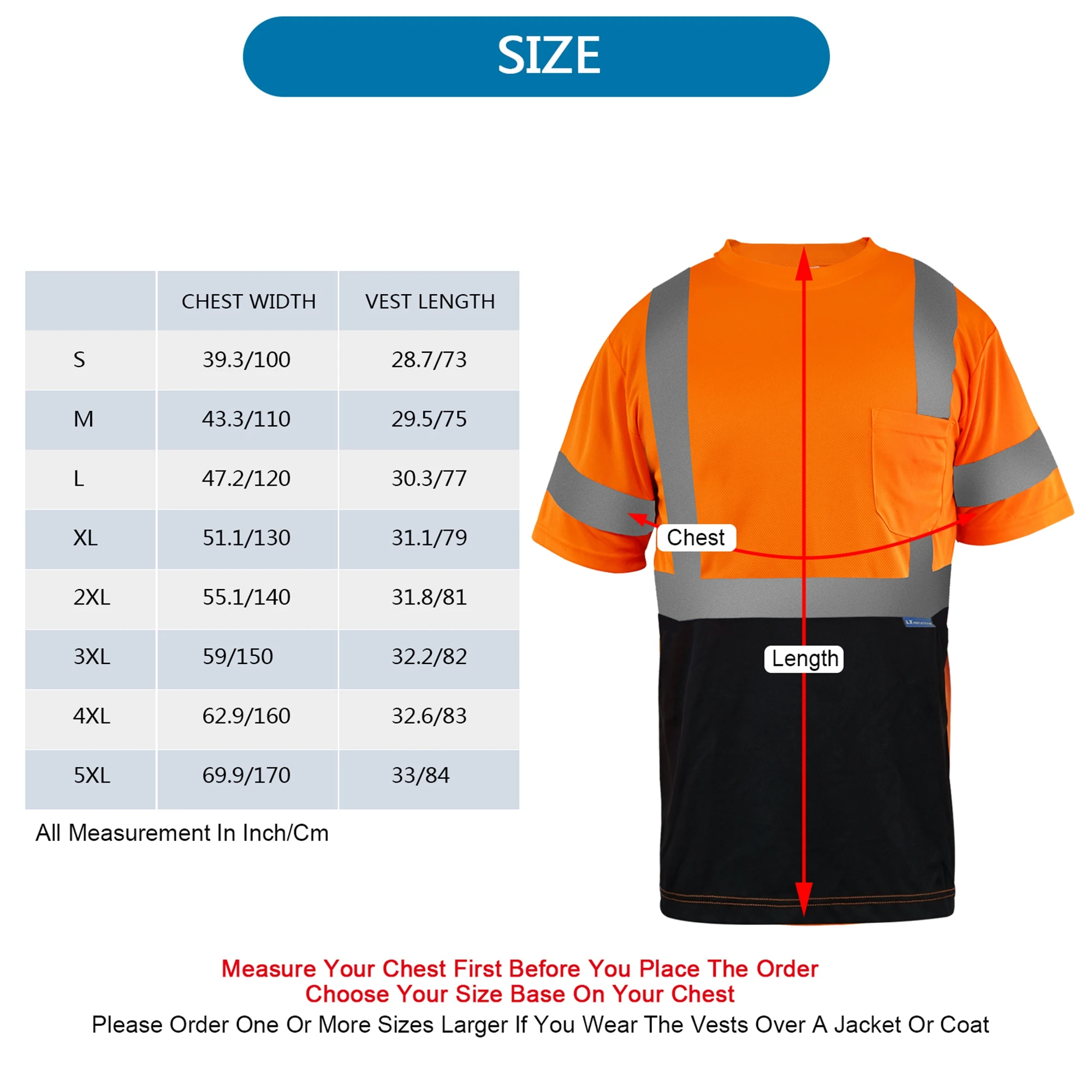 LX Stock Hi Vis Short-Sleeved Reflective T Shirt Orange Black Safety Polo Shirt  Low MOQ Custom Logo Safety T Shirt For Man