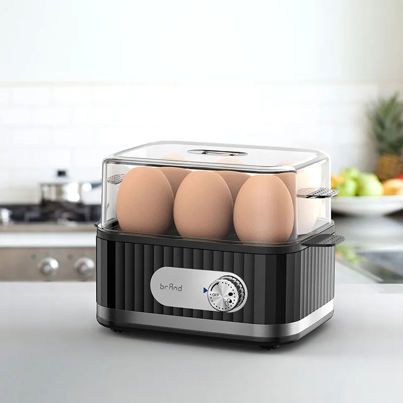 SUNSIR Rapid Egg Cooker 6 Easy-To-Peel Hard Medium Soft Boiled Eggs Auto Shut-Off Alarm  BPA-Free 6 Egg