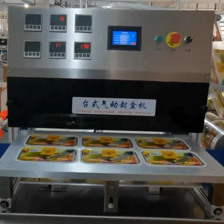 High Quality  Food Tray Sealing Packing Machine Plastic Aluminum Foil Manual Heat Sealing Machine Manual Tray Sealer