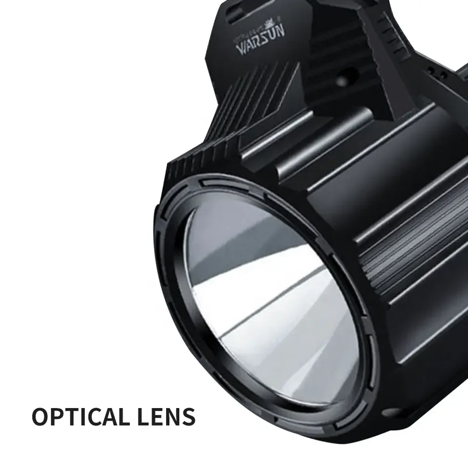 Warsun IPX5 3000Lm and 400Lm ABS PC Triple Light Source High Mode Good Endurance 8pcs 18650 Rechargeable Battery Searchlight