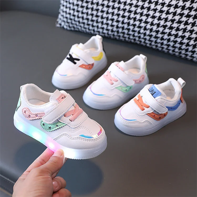 kids LED sneakers low light up shoes for kids boys