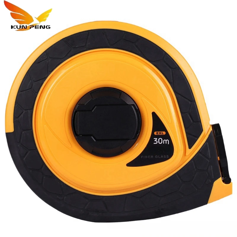 Glass  Fiber Ruler  Soft Ruler 20m 30m 50m Hand-held Disc Round Shaped Tape Measure Disc Tape Measure