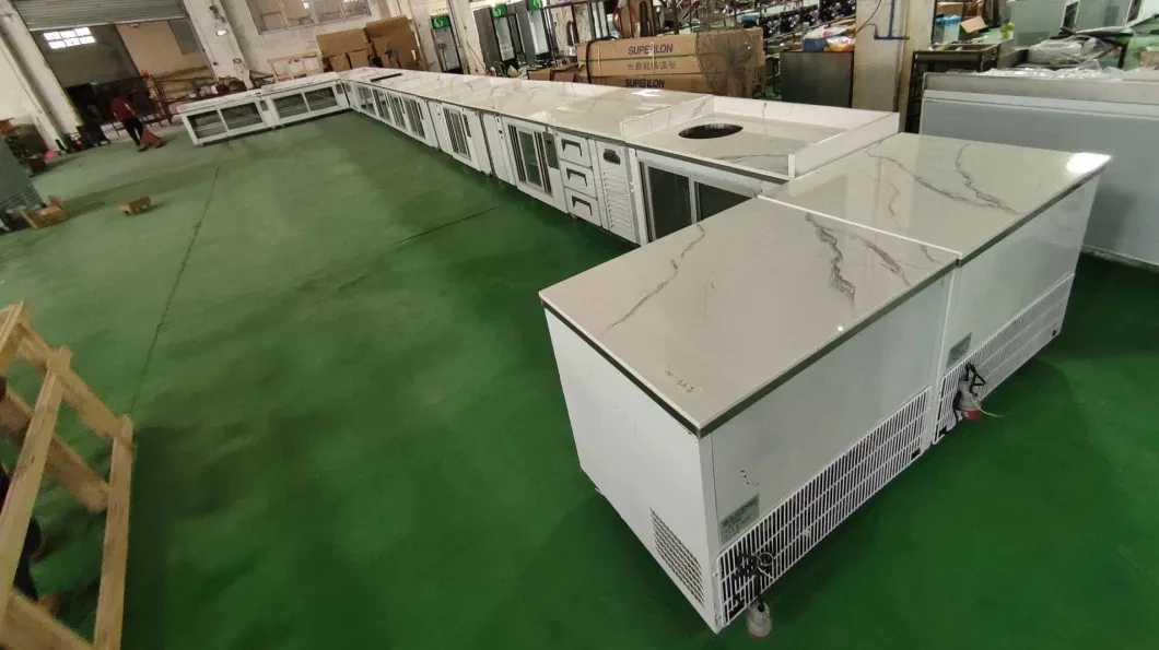 Commercial Marble Top Work Table Refrigerator for Making Fancy Restaurant Kitchen Project