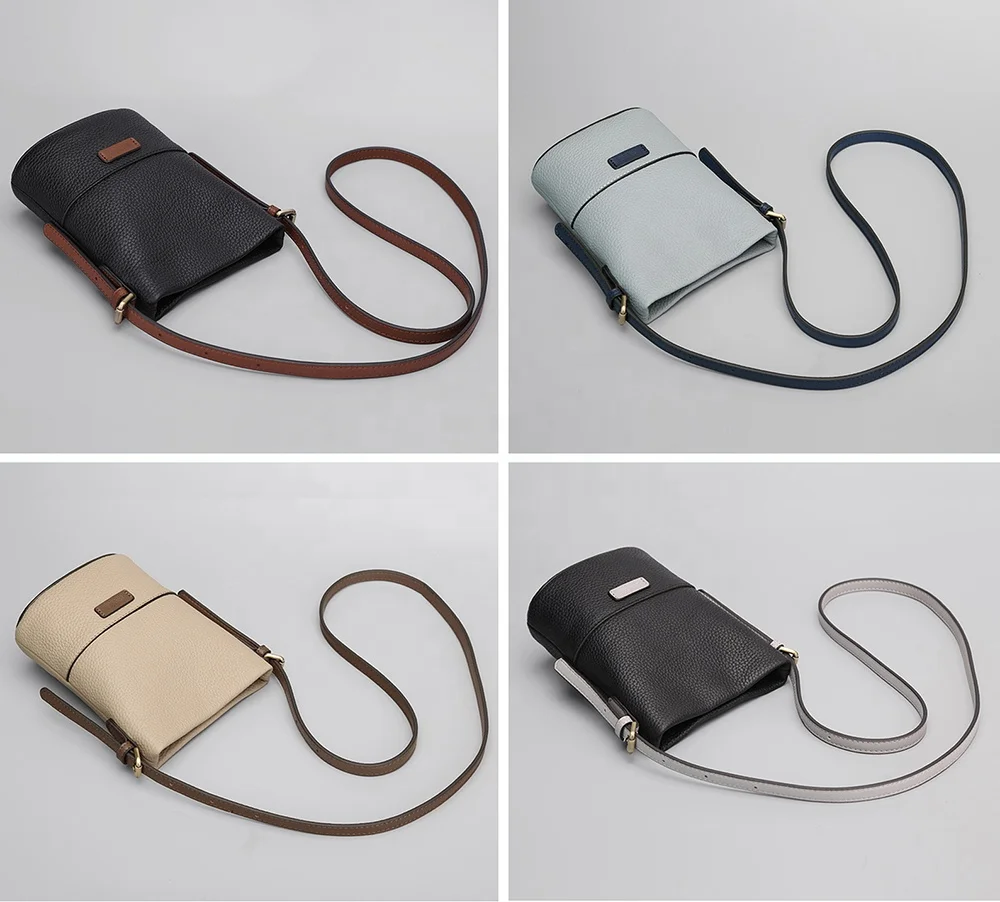 Ladies handbags women bags custom brand 100% genuine leather mobile phone bag small crossbody bag