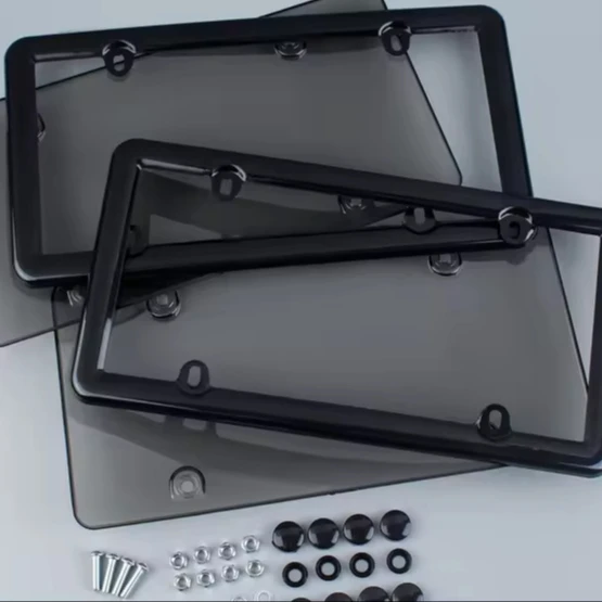 High Quality Us Standard Plastic Clear Car License Plate Cover Frame Sets